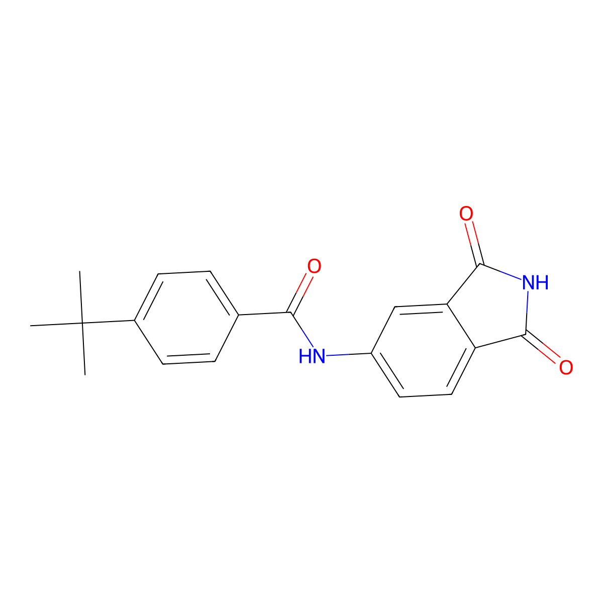 4-(tert-butyl)-N-(1,3-dioxoisoindolin-5-yl)benzamide molecular structure, CAS 683235-12-3