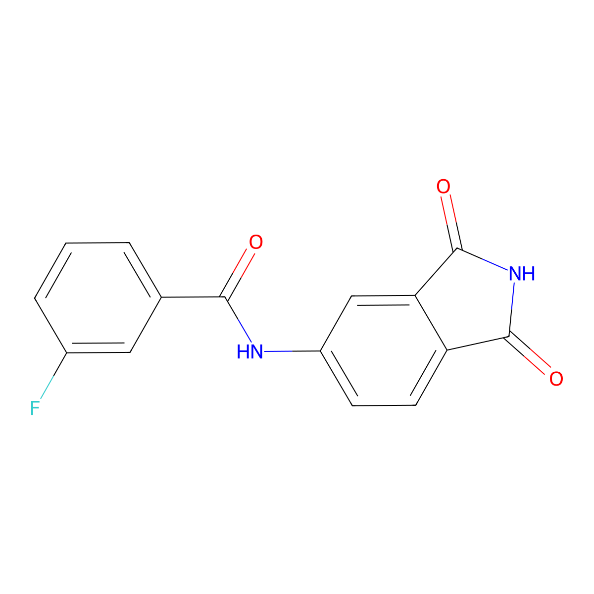 N-(1,3-dioxoisoindolin-5-yl)-3-fluorobenzamide molecular structure, CAS 683235-15-6