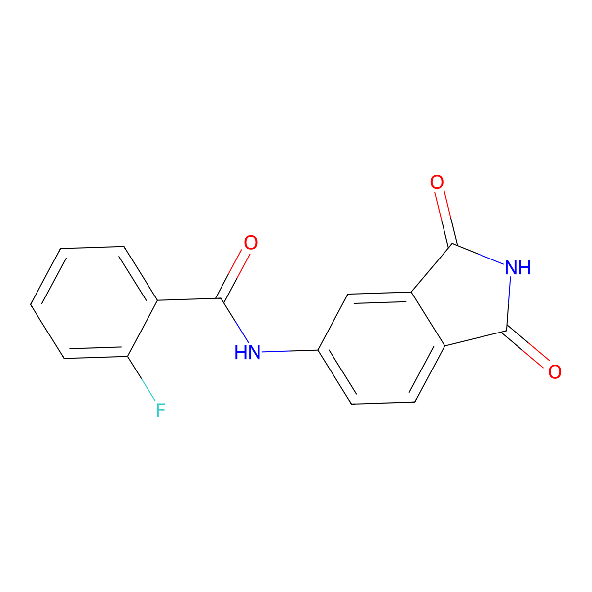 N-(1,3-dioxoisoindolin-5-yl)-2-fluorobenzamide molecular structure, CAS 683235-16-7
