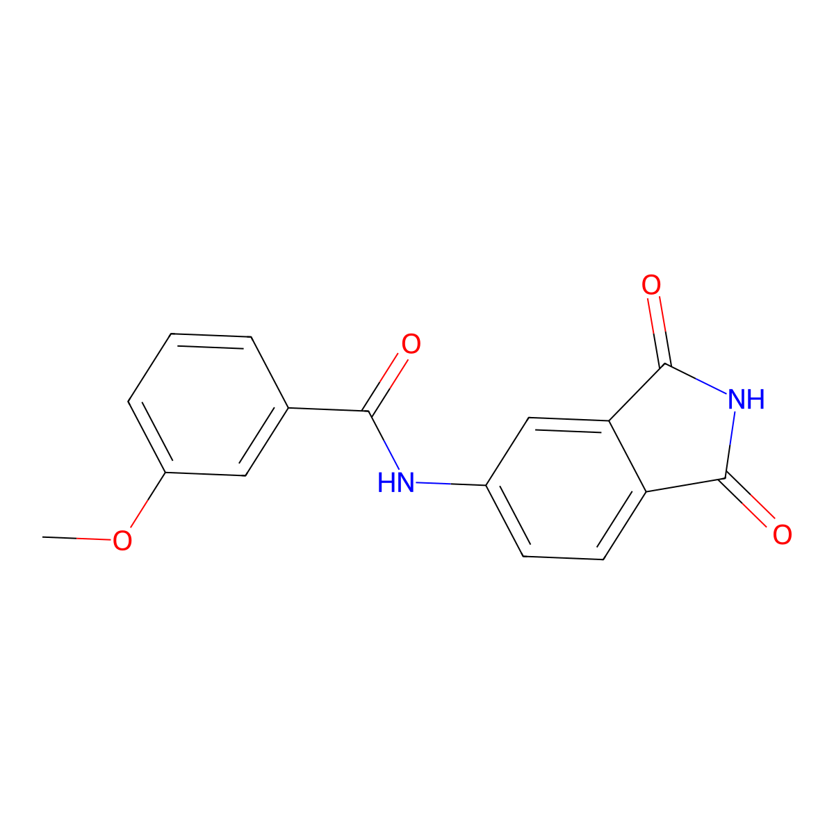N-(1,3-dioxo-5-isoindolyl)-3-methoxybenzamide molecular structure, CAS 683235-18-9