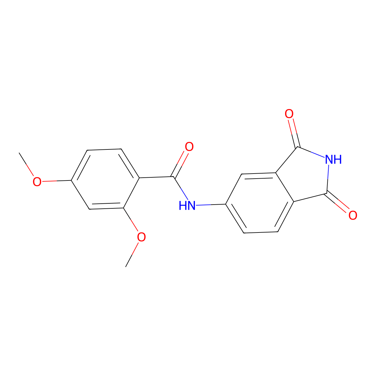 N-(1,3-dioxo-2,3-dihydro-1H-isoindol-5-yl)-2,4-dimethoxybenzamide molecular structure, CAS 683235-19-0