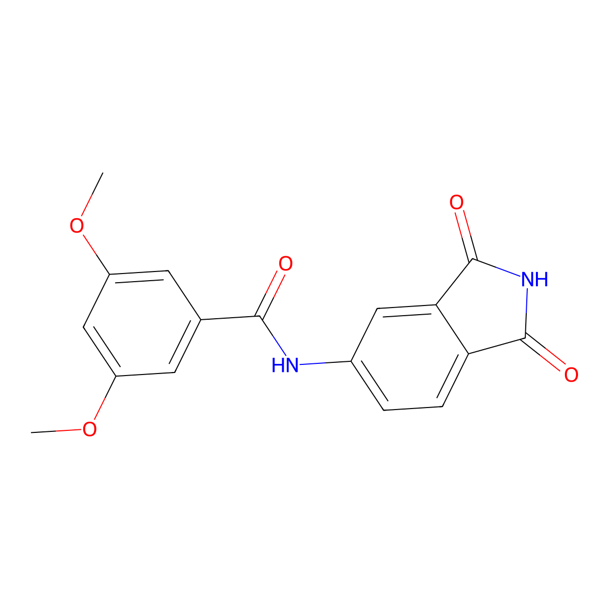N-(1,3-dioxoisoindol-5-yl)-3,5-dimethoxybenzamide molecular structure, CAS 683235-20-3