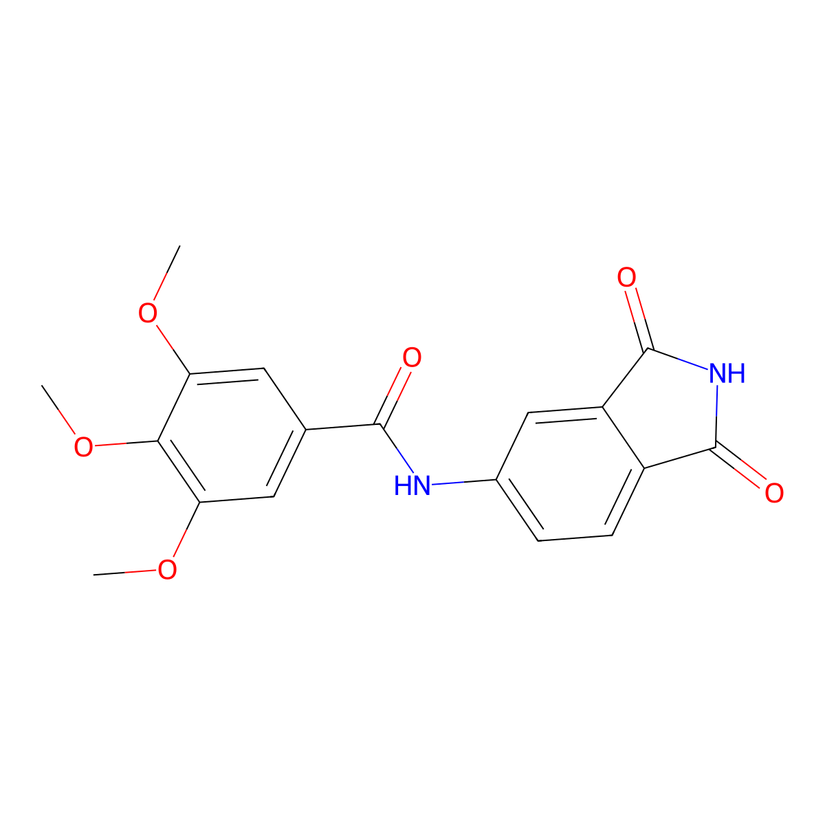 N-(1,3-dioxoisoindol-5-yl)-3,4,5-trimethoxybenzamide molecular structure, CAS 683235-23-6