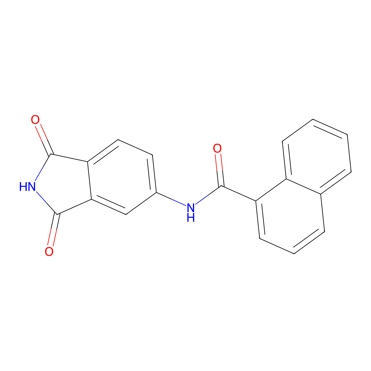 N-(1,3-dioxoisoindolin-5-yl)-1-naphthamide molecular structure, CAS 683235-31-6