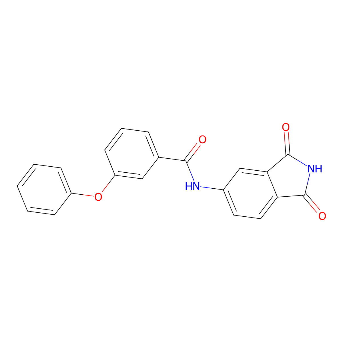 N-(1,3-dioxoisoindolin-5-yl)-3-phenoxybenzamide molecular structure, CAS 683235-32-7