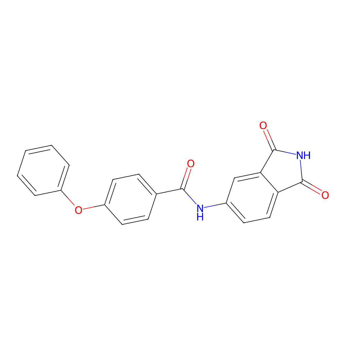 N-(1,3-dioxoisoindolin-5-yl)-4-phenoxybenzamide molecular structure, CAS 683235-36-1