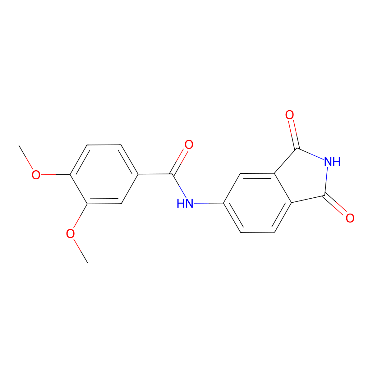 N-(1,3-dioxoisoindolin-5-yl)-3,4-dimethoxybenzamide molecular structure, CAS 683235-38-3