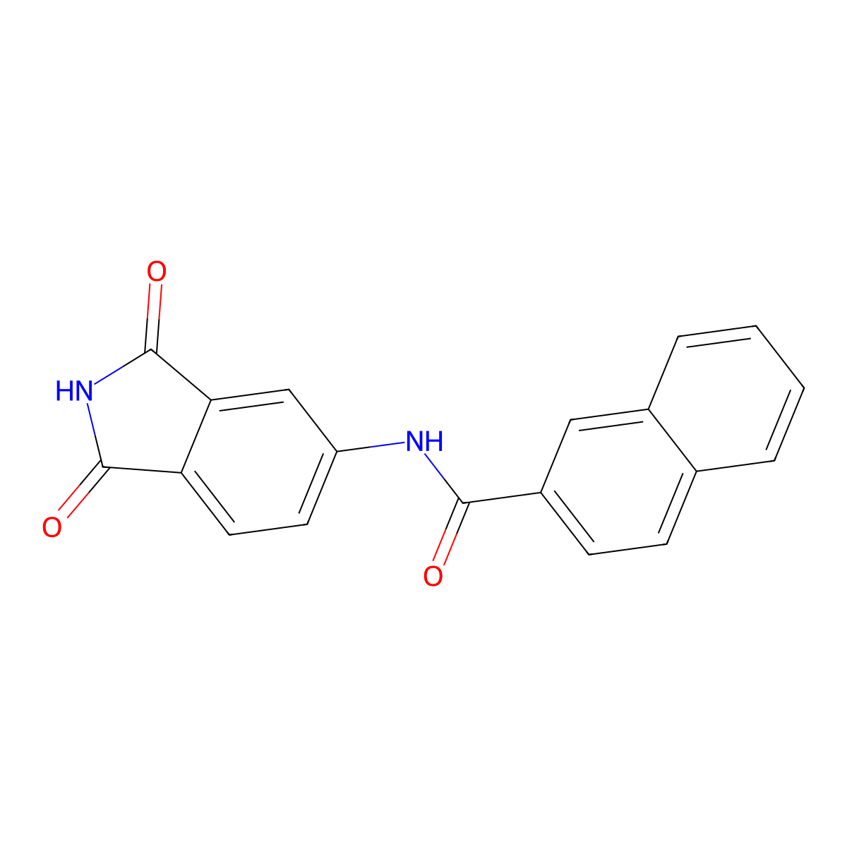 N-(1,3-dioxoisoindolin-5-yl)-2-naphthamide molecular structure, CAS 683235-41-8