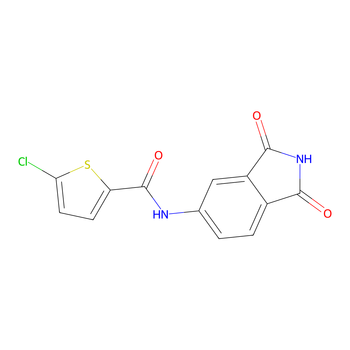 5-chloro-N-(1,3-dioxo-5-isoindolyl)-2-thiophenecarboxamide molecular structure, CAS 683235-43-0