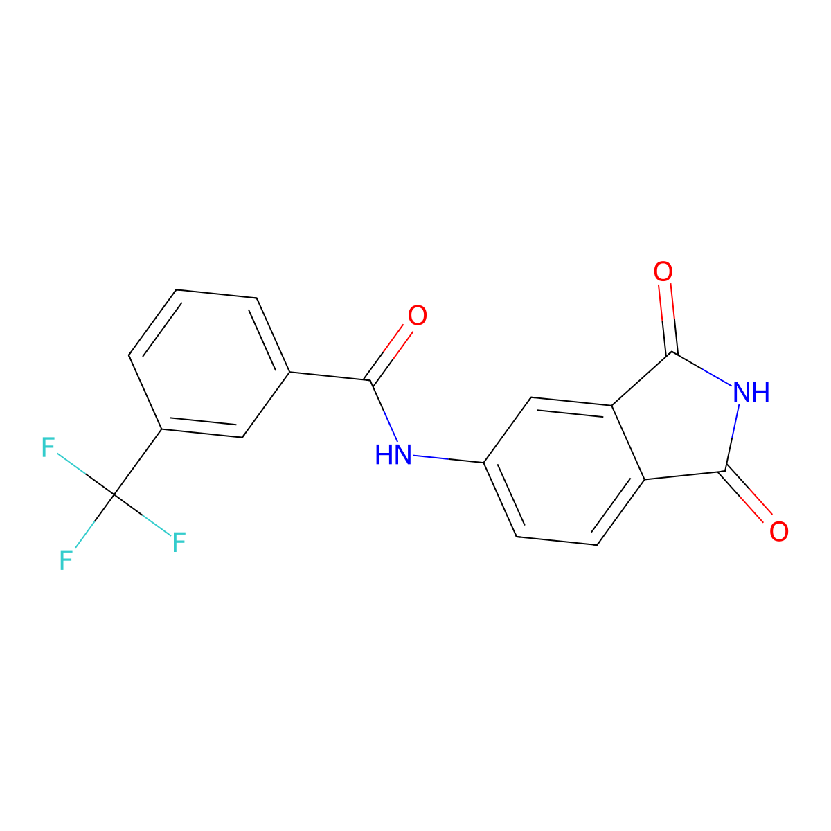 N-(1,3-dioxoisoindol-5-yl)-3-(trifluoromethyl)benzamide molecular structure, CAS 683235-46-3