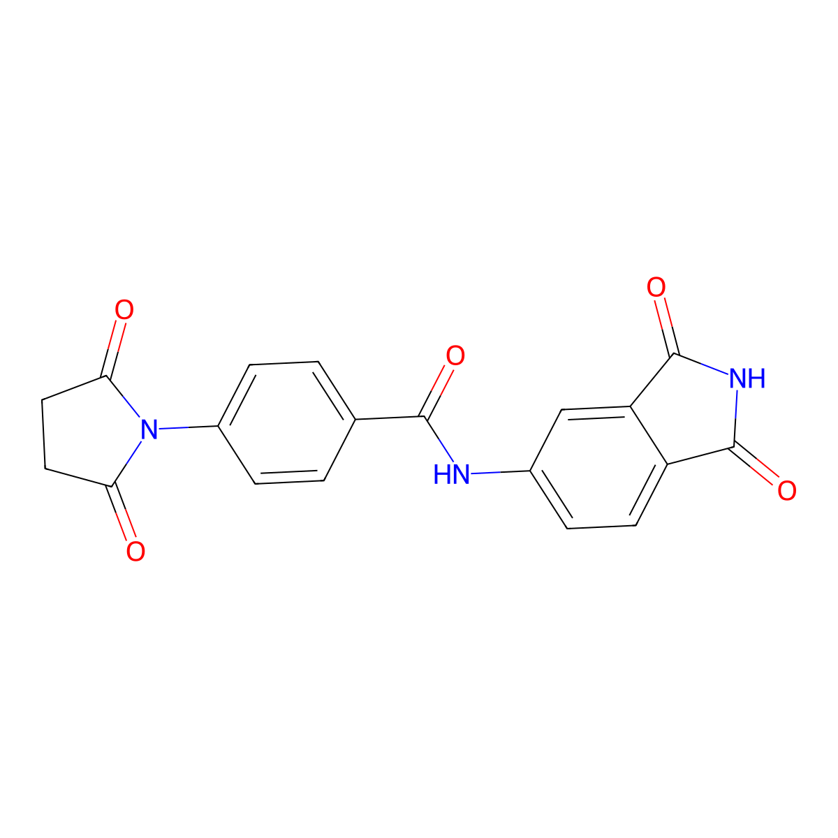 N-(1,3-dioxoisoindolin-5-yl)-4-(2,5-dioxopyrrolidin-1-yl)benzamide molecular structure, CAS 683235-48-5