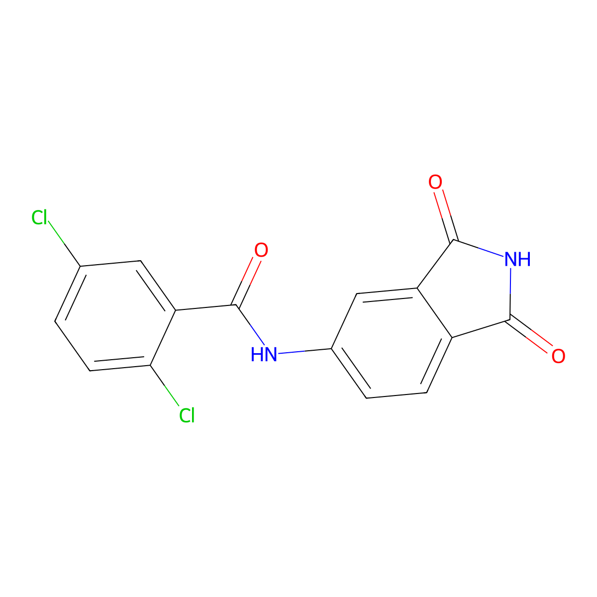 2,5-dichloro-N-(1,3-dioxoisoindol-5-yl)benzamide molecular structure, CAS 683235-49-6
