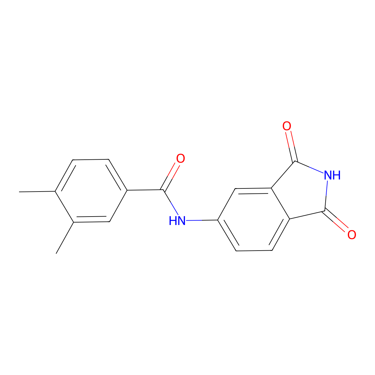 N-(1,3-dioxo-2,3-dihydro-1H-isoindol-5-yl)-3,4-dimethylbenzamide molecular structure, CAS 683235-50-9