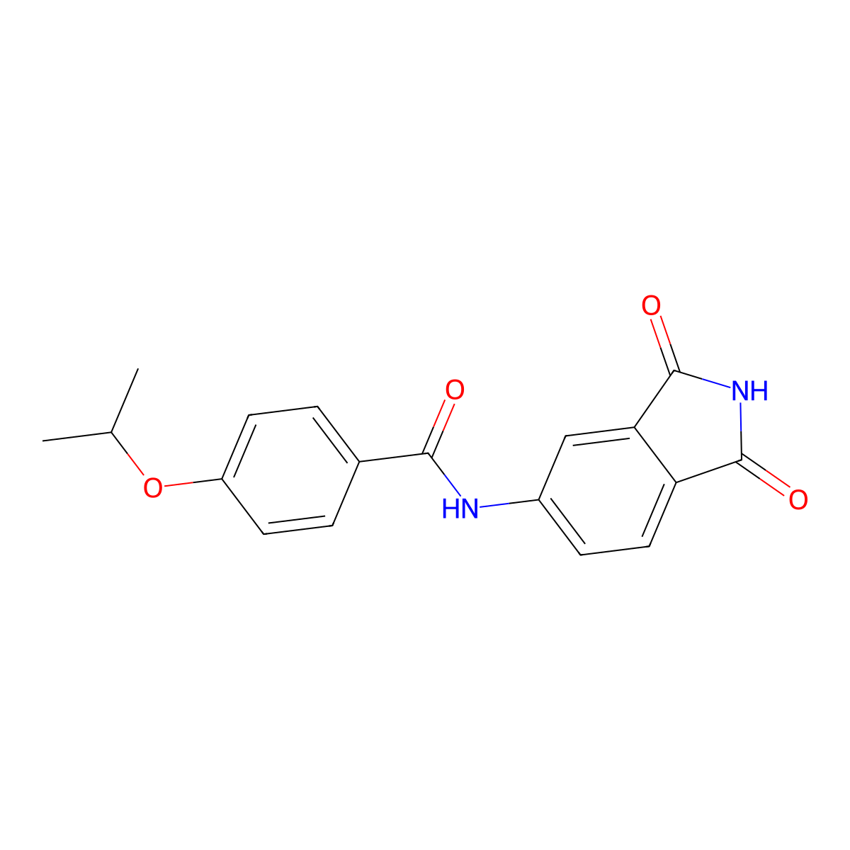 N-(1,3-dioxoisoindolin-5-yl)-4-isopropoxybenzamide molecular structure, CAS 683235-66-7