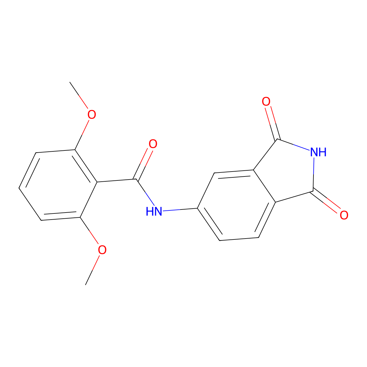 N-(1,3-dioxoisoindolin-5-yl)-2,6-dimethoxybenzamide molecular structure, CAS 683235-68-9