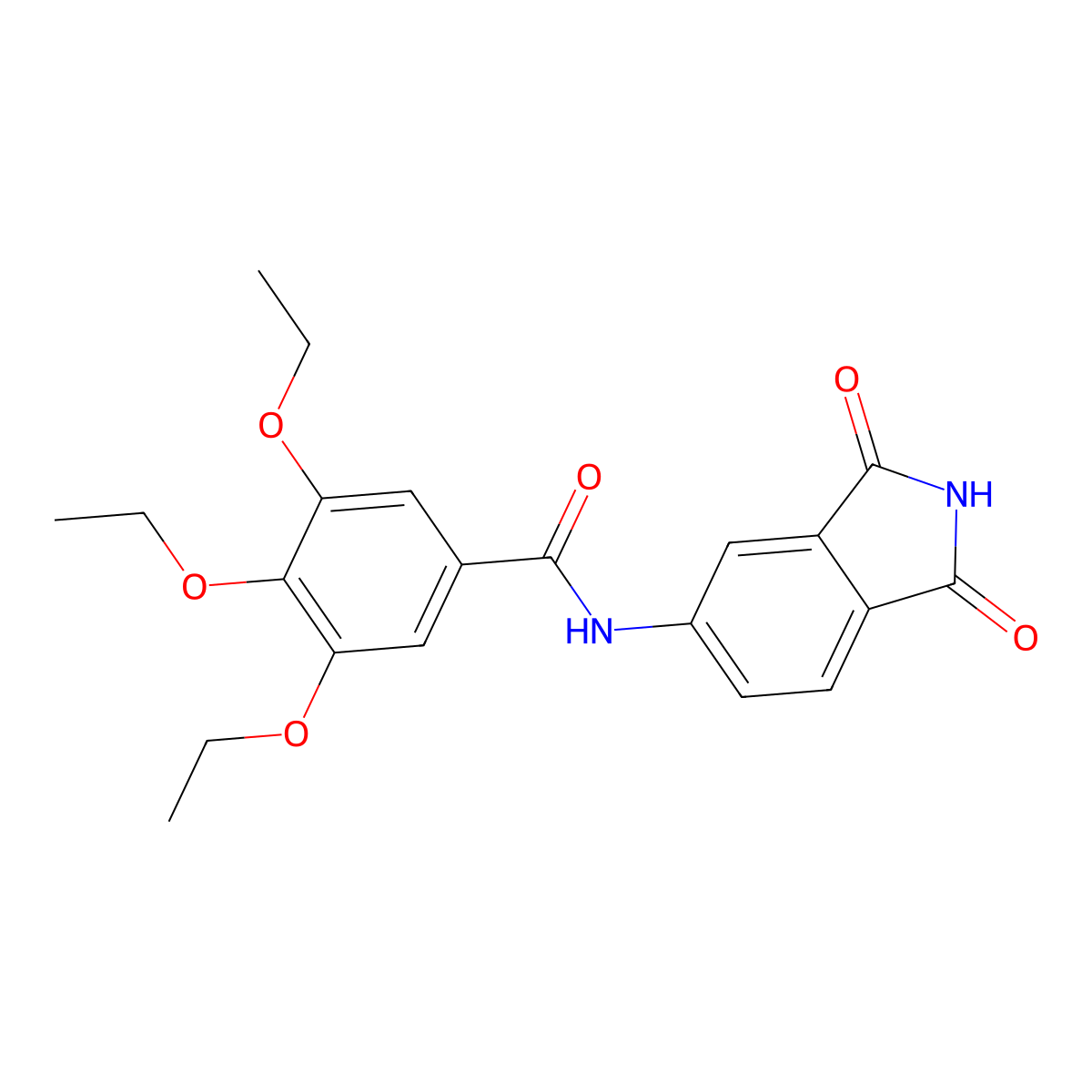 N-(1,3-dioxoisoindolin-5-yl)-3,4,5-triethoxybenzamide molecular structure, CAS 683235-74-7