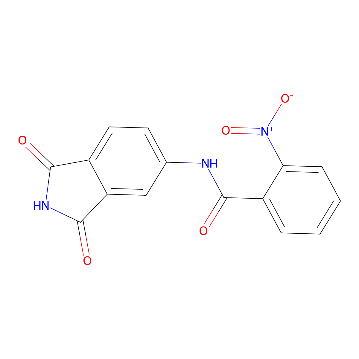 N-(1,3-dioxoisoindolin-5-yl)-2-nitrobenzamide molecular structure, CAS 683235-81-6