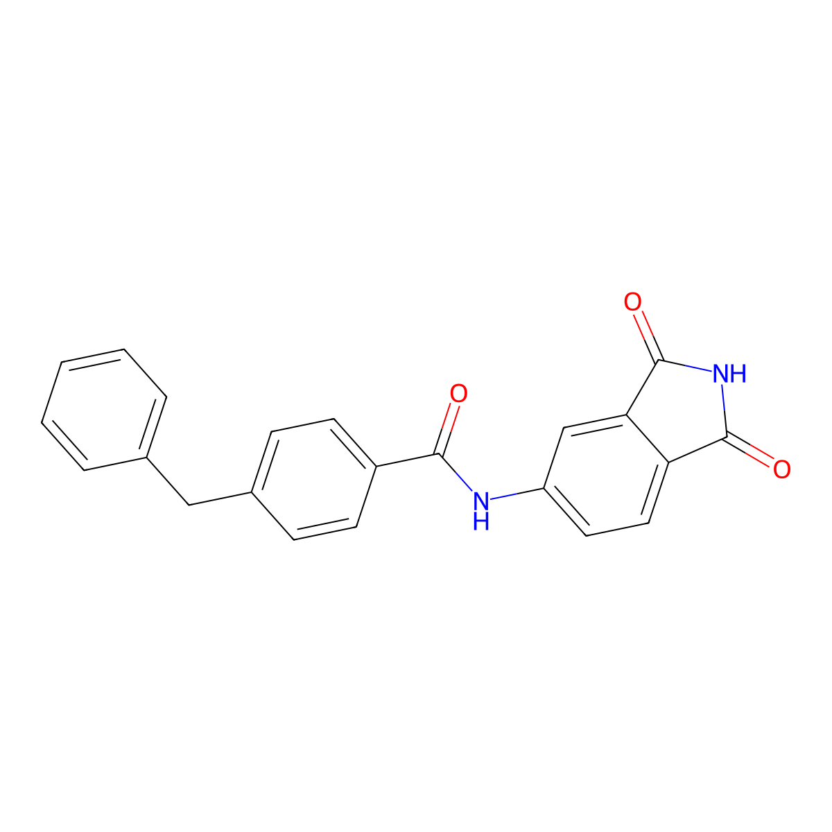 4-benzyl-N-(1,3-dioxoisoindolin-5-yl)benzamide molecular structure, CAS 683235-84-9