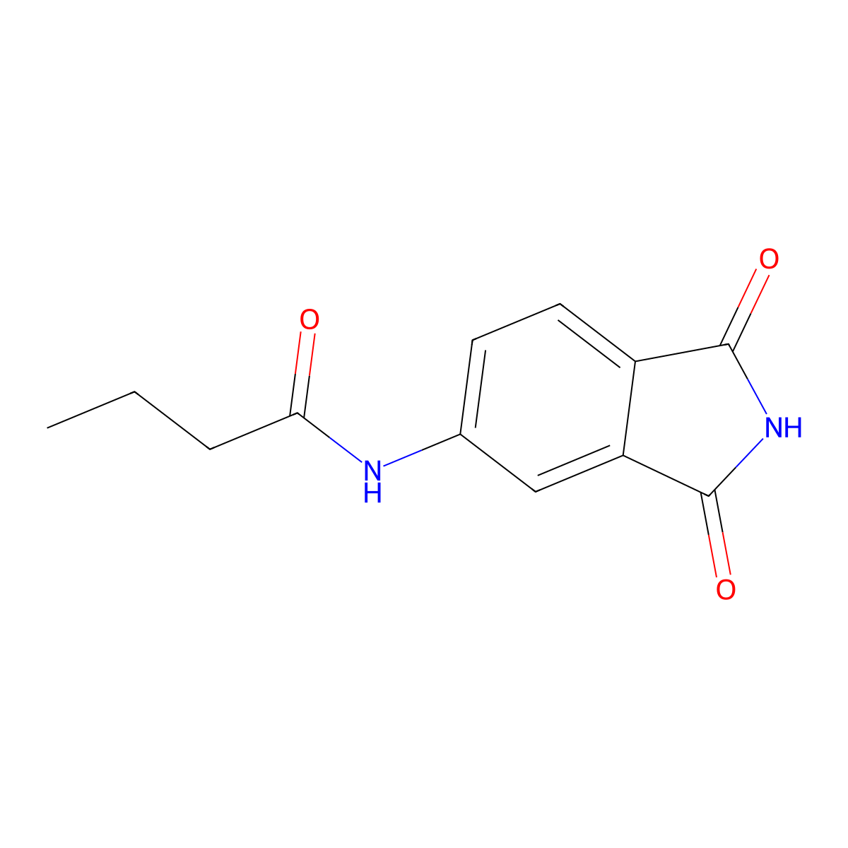 N-(1,3-dioxo-5-isoindolyl)butanamide molecular structure, CAS 683235-85-0