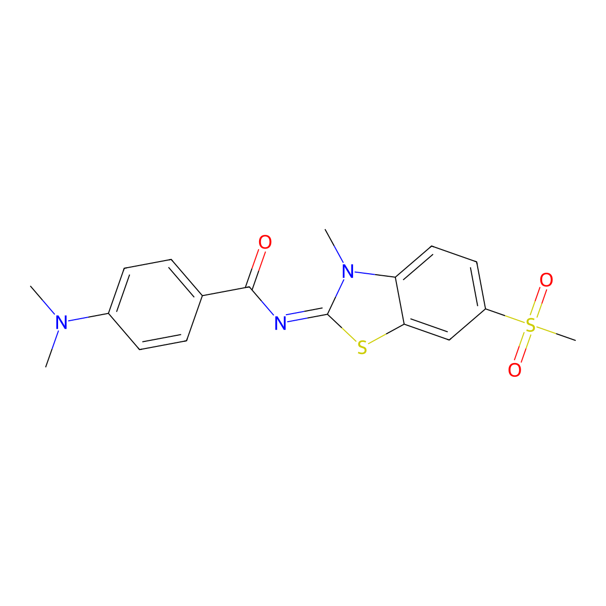 (Z)-4-(dimethylamino)-N-(3-methyl-6-(methylsulfonyl)benzo[d]thiazol-2(3H)-ylidene)benzamide molecular structure, CAS 683238-05-3