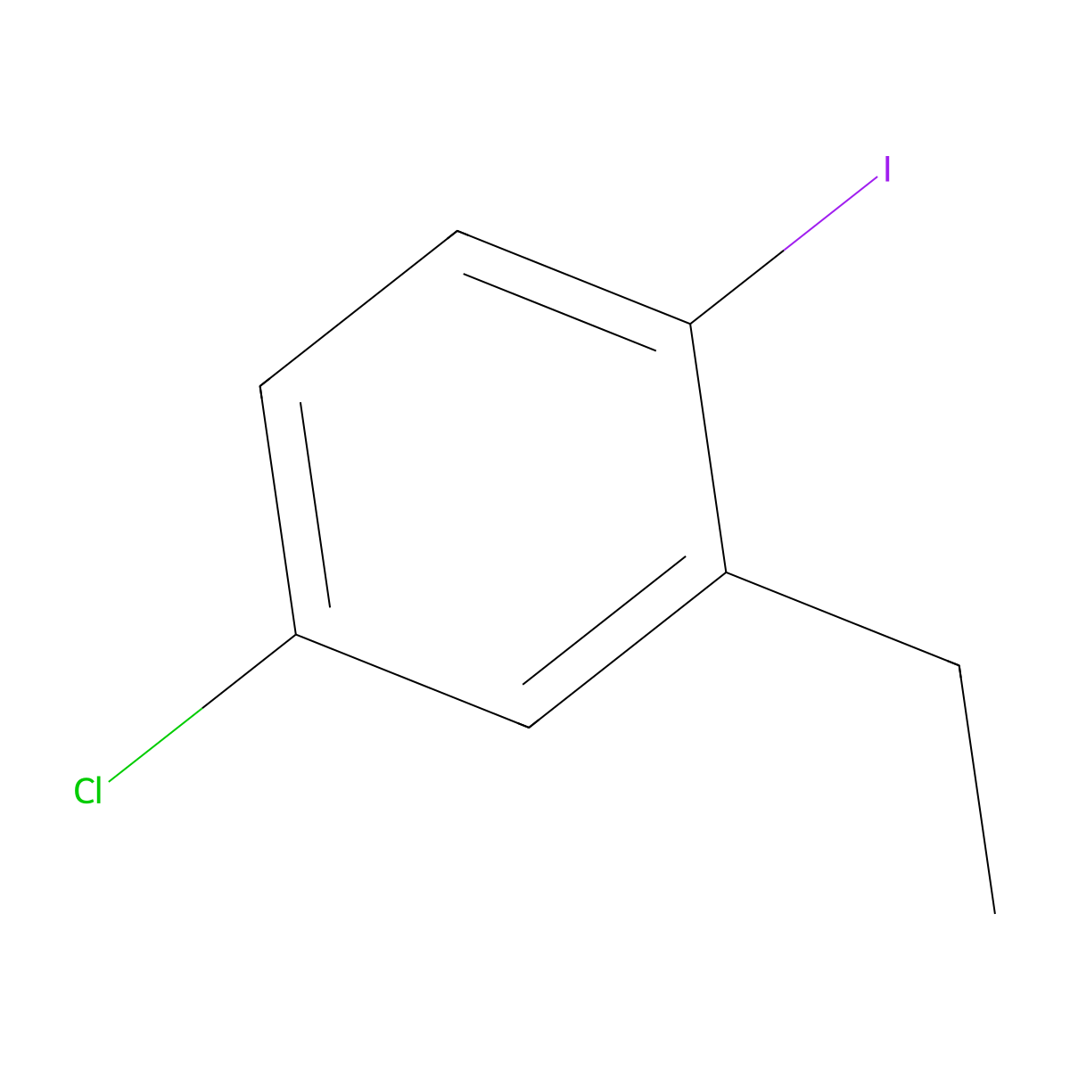 4-Chloro-2-ethyl-1-iodobenzene molecular structure, CAS 683238-56-4