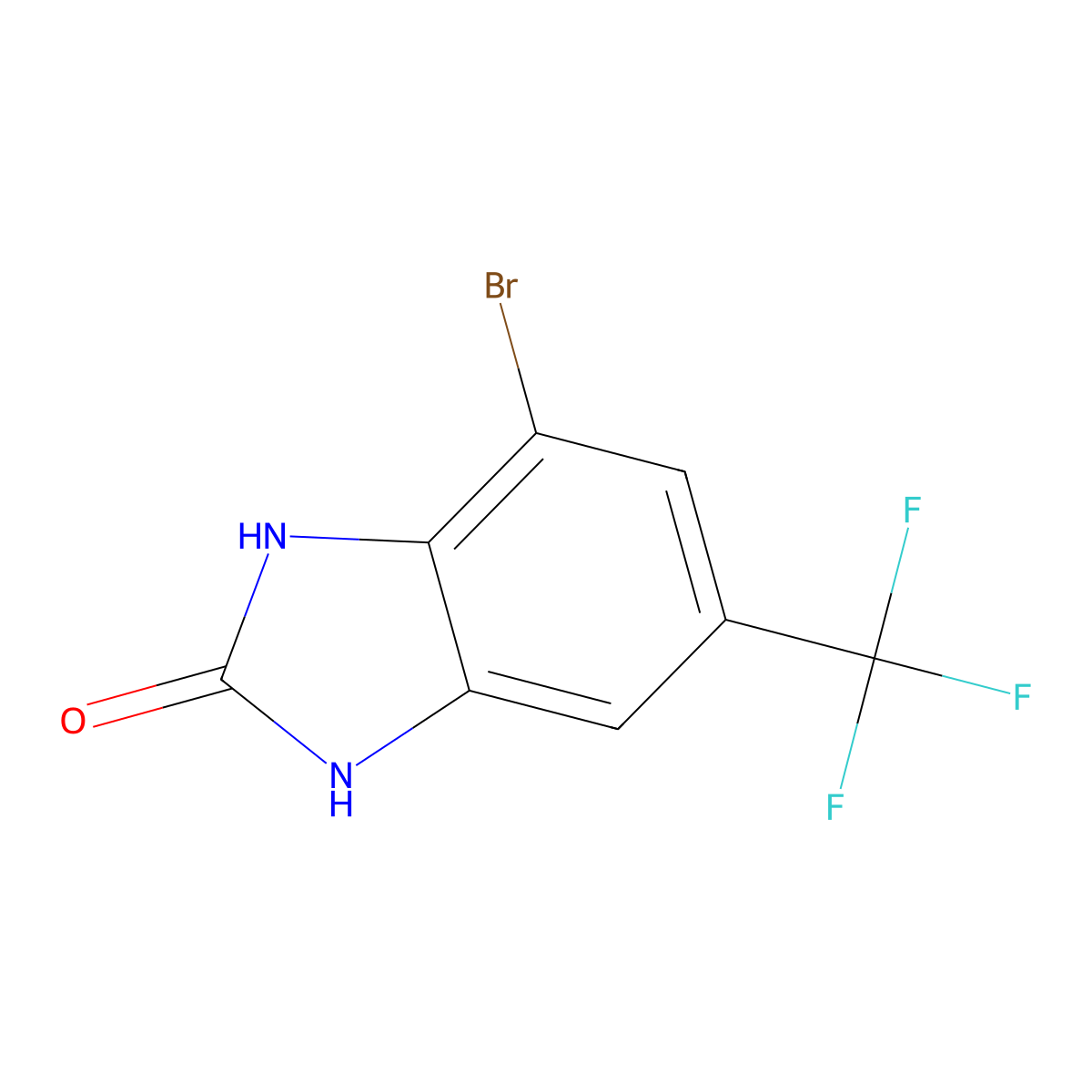 4-Bromo-6-trifluoromethyl-1,3-dihydrobenzoimidazol-2-one molecular structure, CAS 683240-52-0