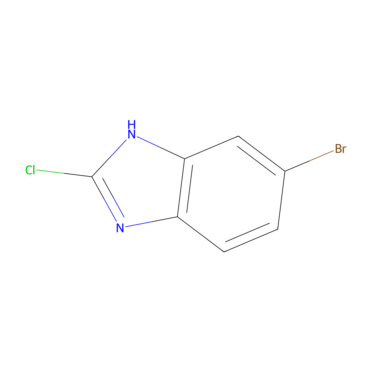 5-Bromo-2-chloro-1H-benzimidazole molecular structure, CAS 683240-76-8