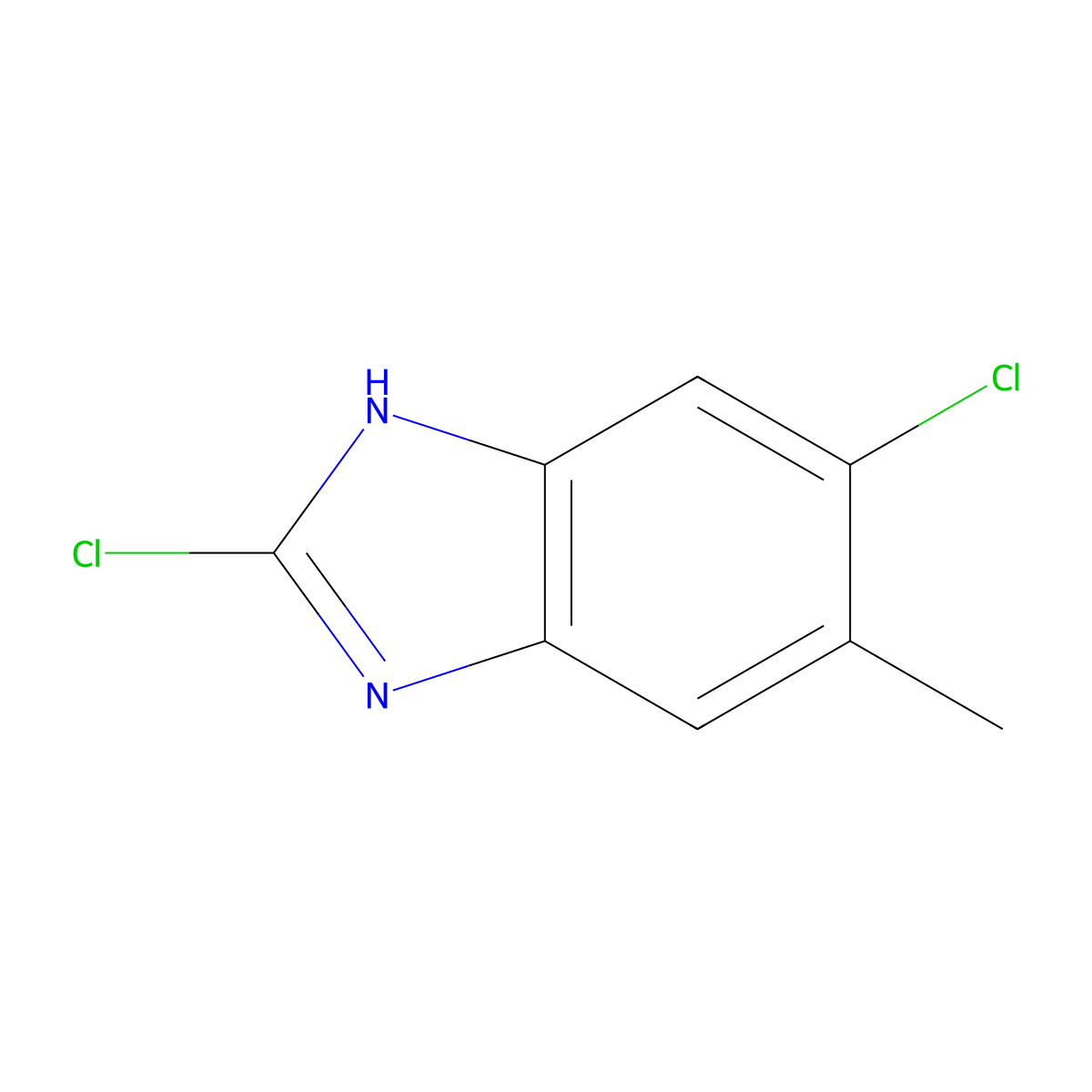 2,6-dichloro-5-methyl-1H-1,3-benzodiazole molecular structure, CAS 683240-82-6