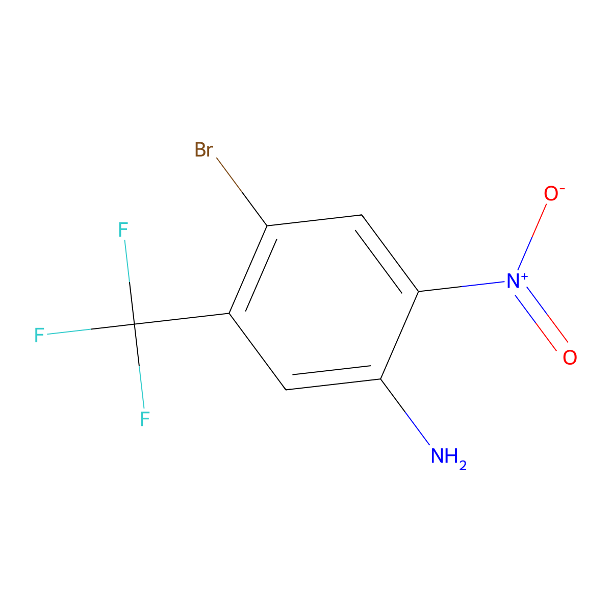 4-Bromo-2-nitro-5-(trifluoromethyl)aniline molecular structure, CAS 683241-86-3