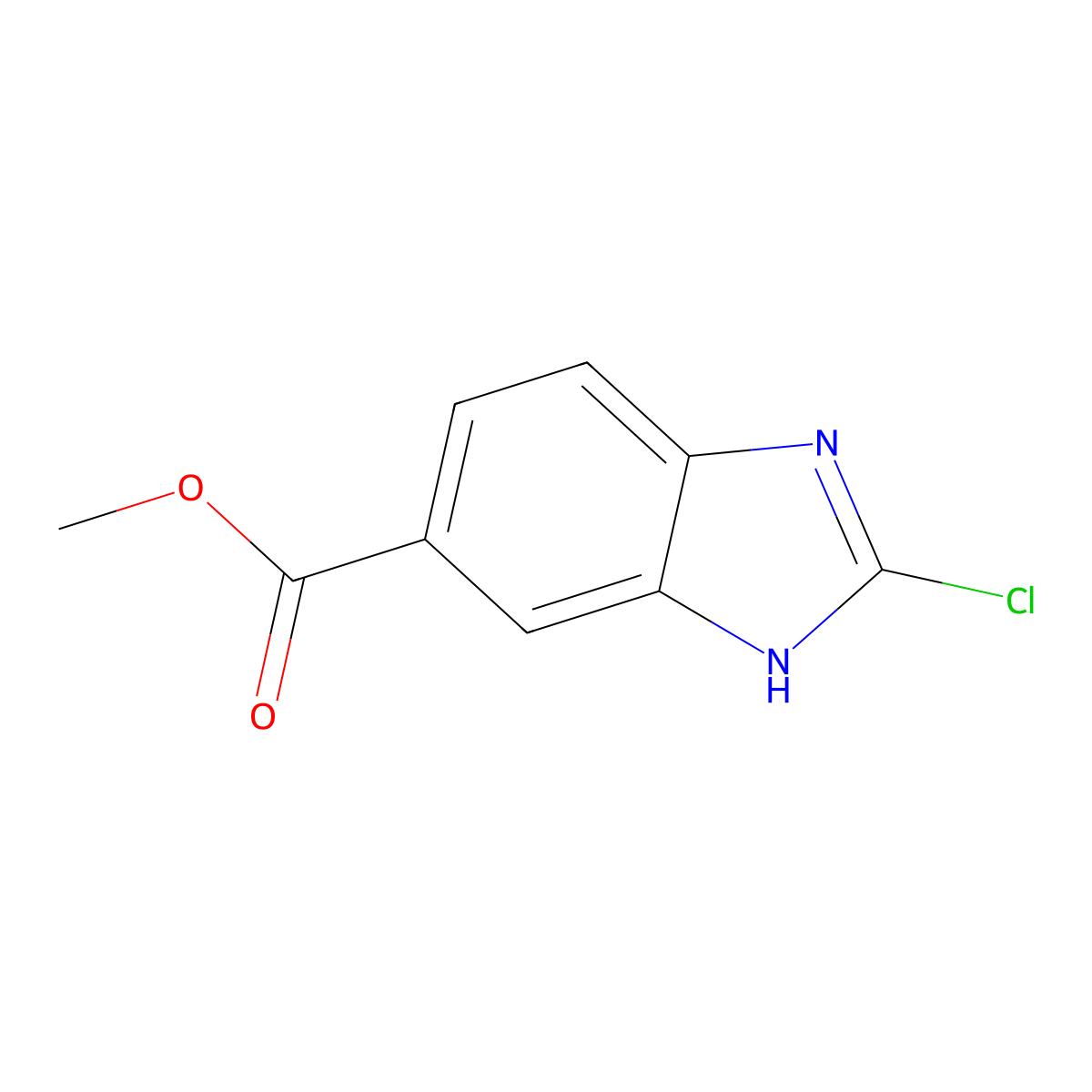 Methyl 2-chloro-1H-benzo[d]imidazole-5-carboxylate molecular structure, CAS 683242-75-3