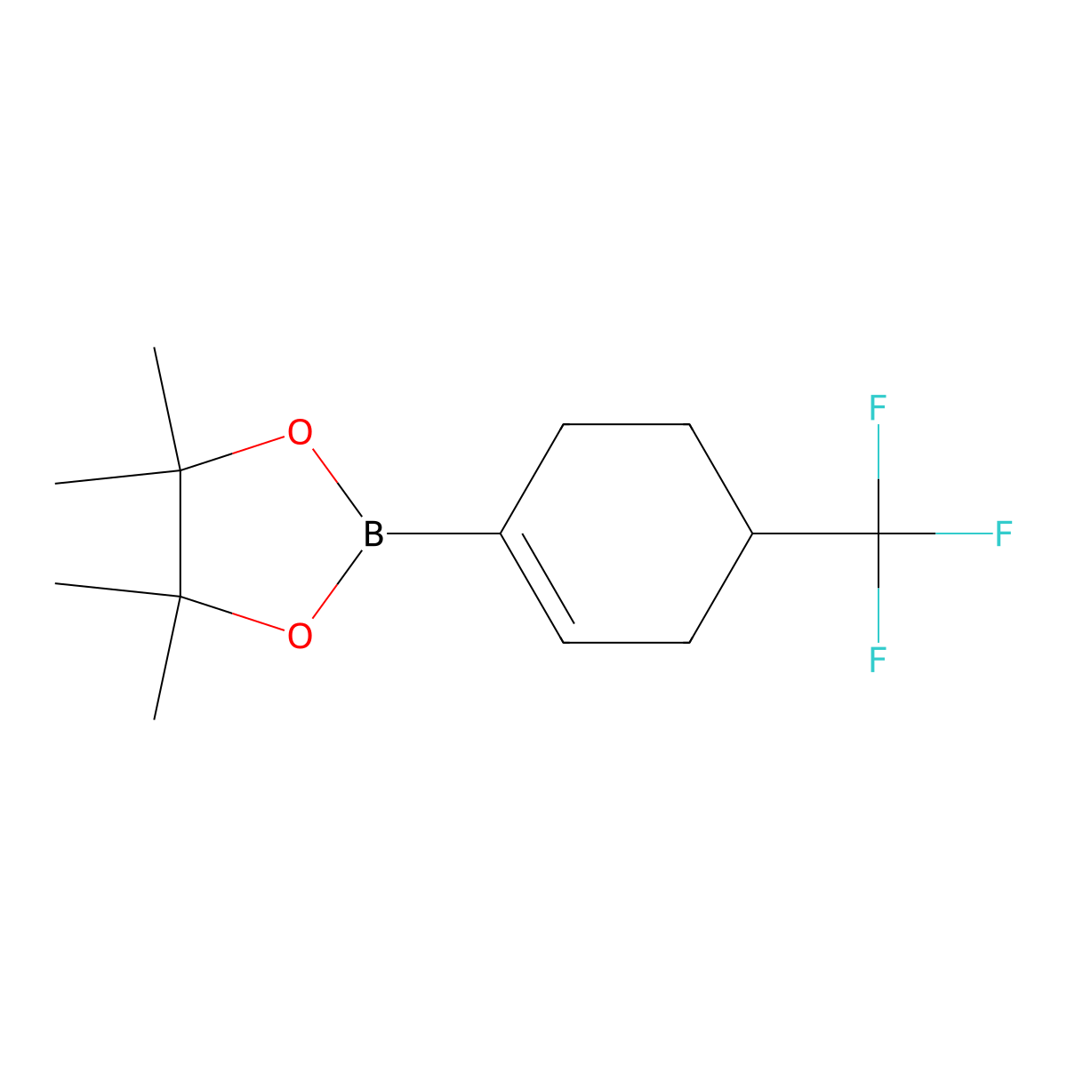 4,4,5,5-Tetramethyl-2-[4-(trifluoromethyl)-1-cyclohexen-1-yl]-1,3,2-dioxaborolane molecular structure, CAS 683242-93-5