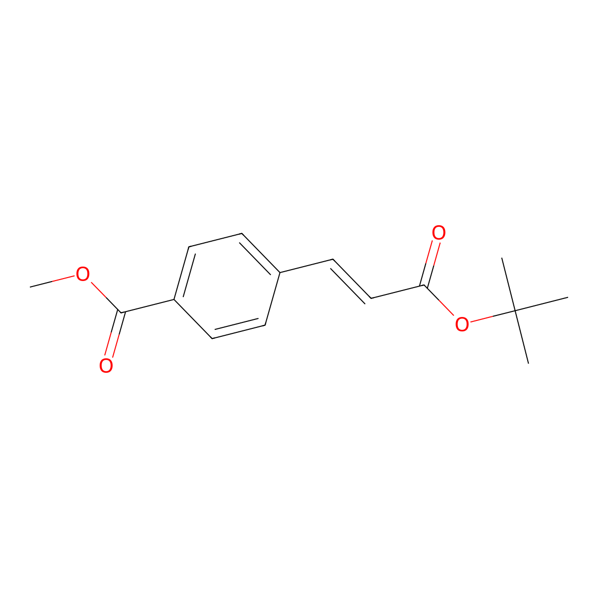 methyl (E)-4-(3-(tert-butoxy)-3-oxoprop-1-en-1-yl)benzoate molecular structure, CAS 683246-09-5
