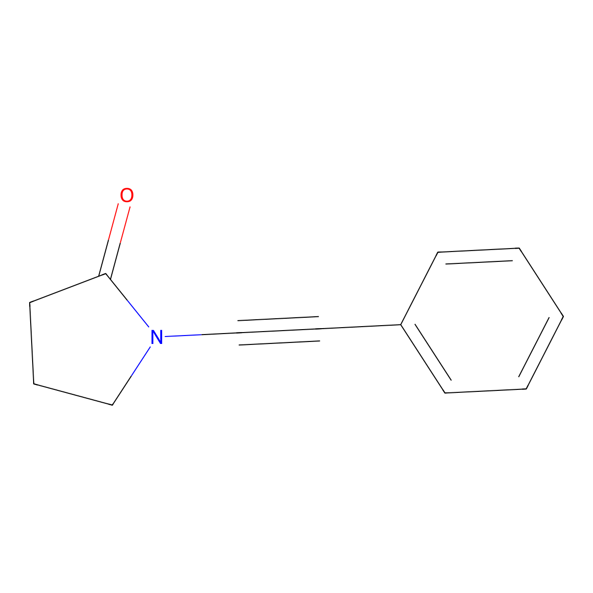 1-(2-Phenylethynyl)-2-pyrrolidinone molecular structure, CAS 683246-77-7