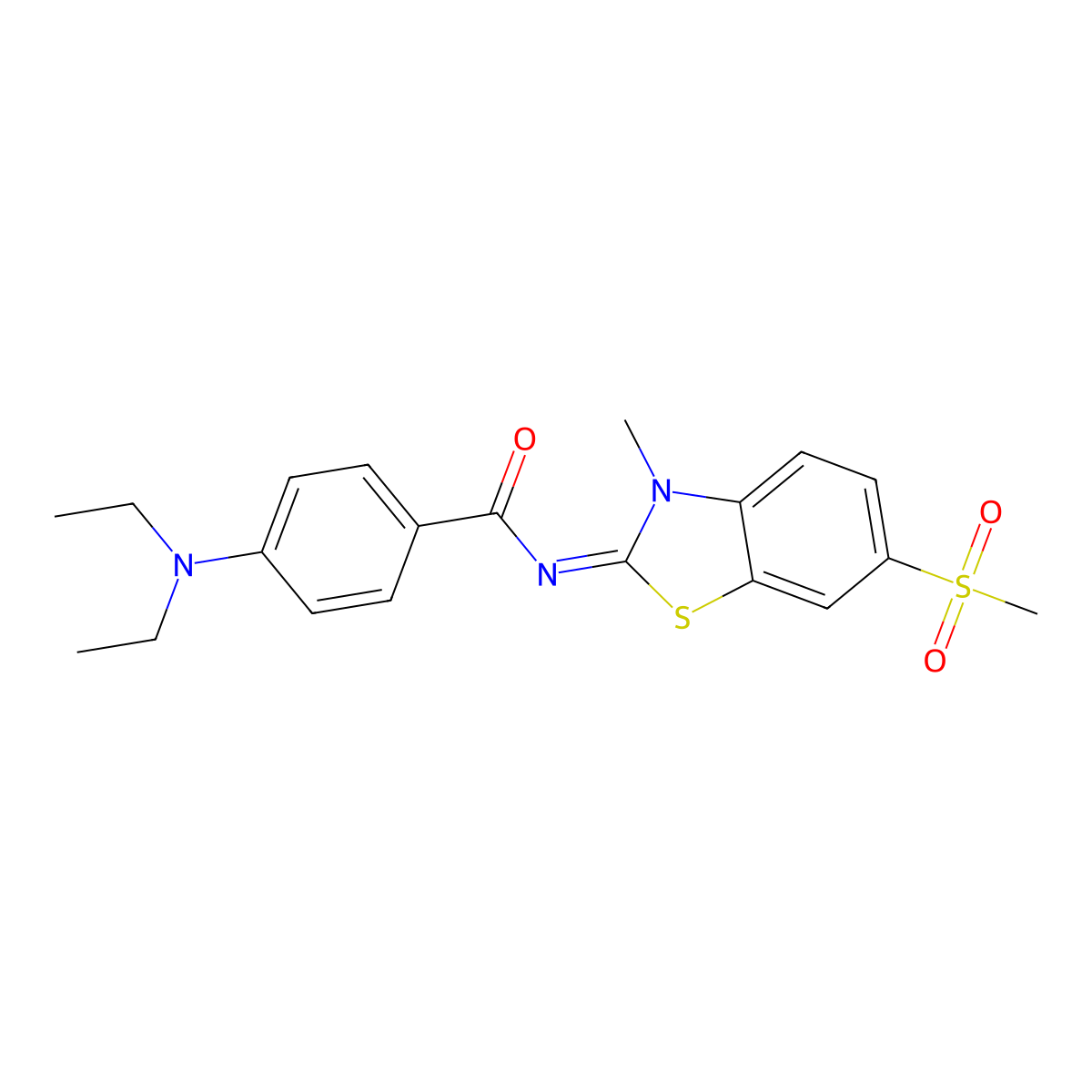 (Z)-4-(diethylamino)-N-(3-methyl-6-(methylsulfonyl)benzo[d]thiazol-2(3H)-ylidene)benzamide molecular structure, CAS 683247-68-9