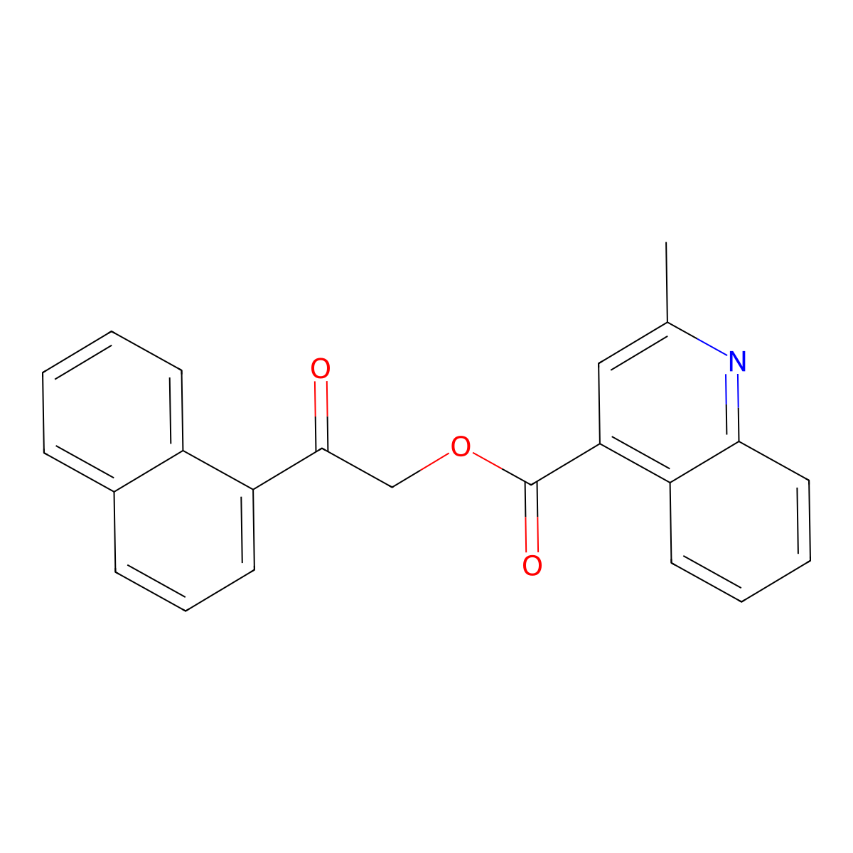 2-(Naphthalen-1-yl)-2-oxoethyl 2-methylquinoline-4-carboxylate molecular structure, CAS 683248-99-9