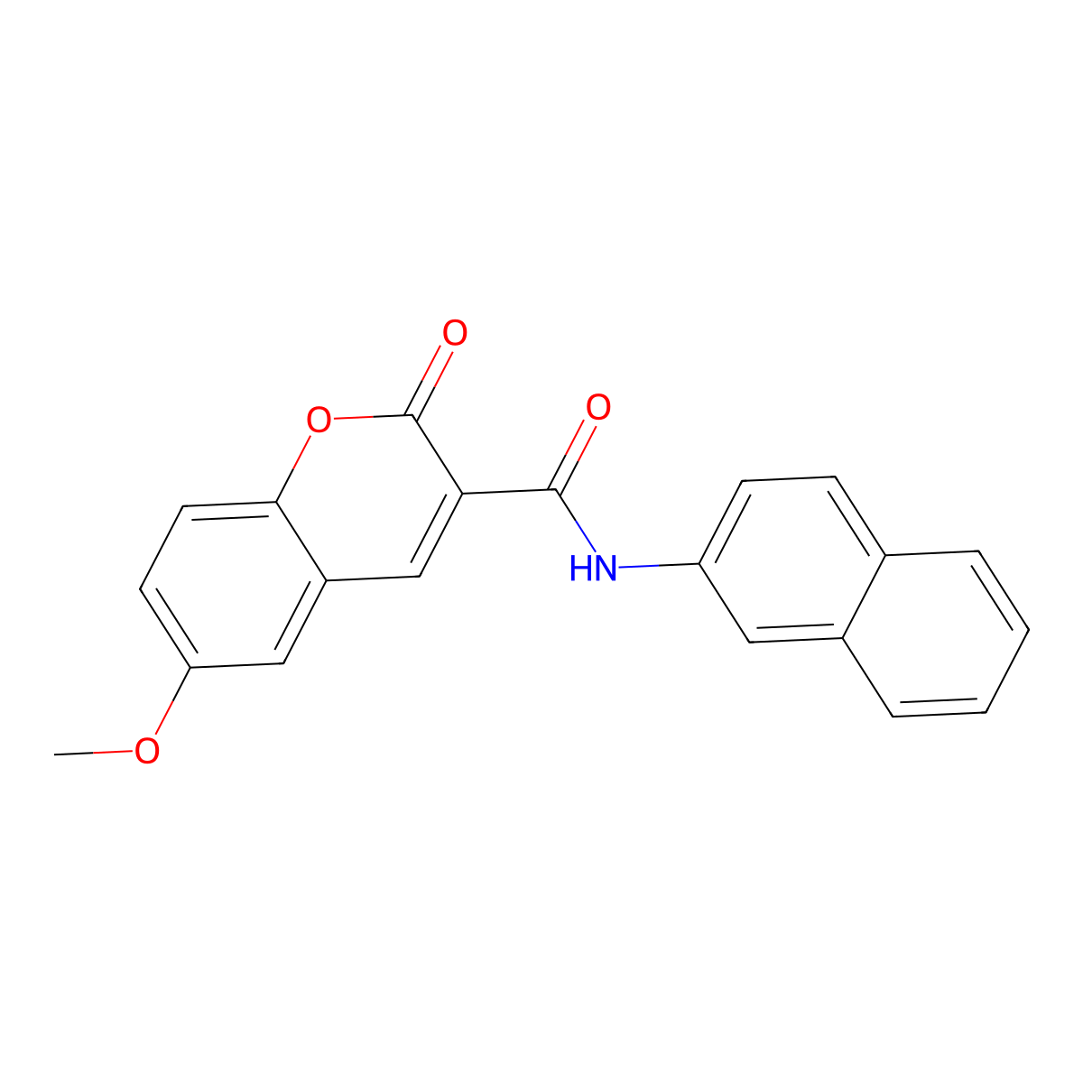 6-methoxy-N-(naphthalen-2-yl)-2-oxo-2H-chromene-3-carboxamide molecular structure, CAS 683249-33-4