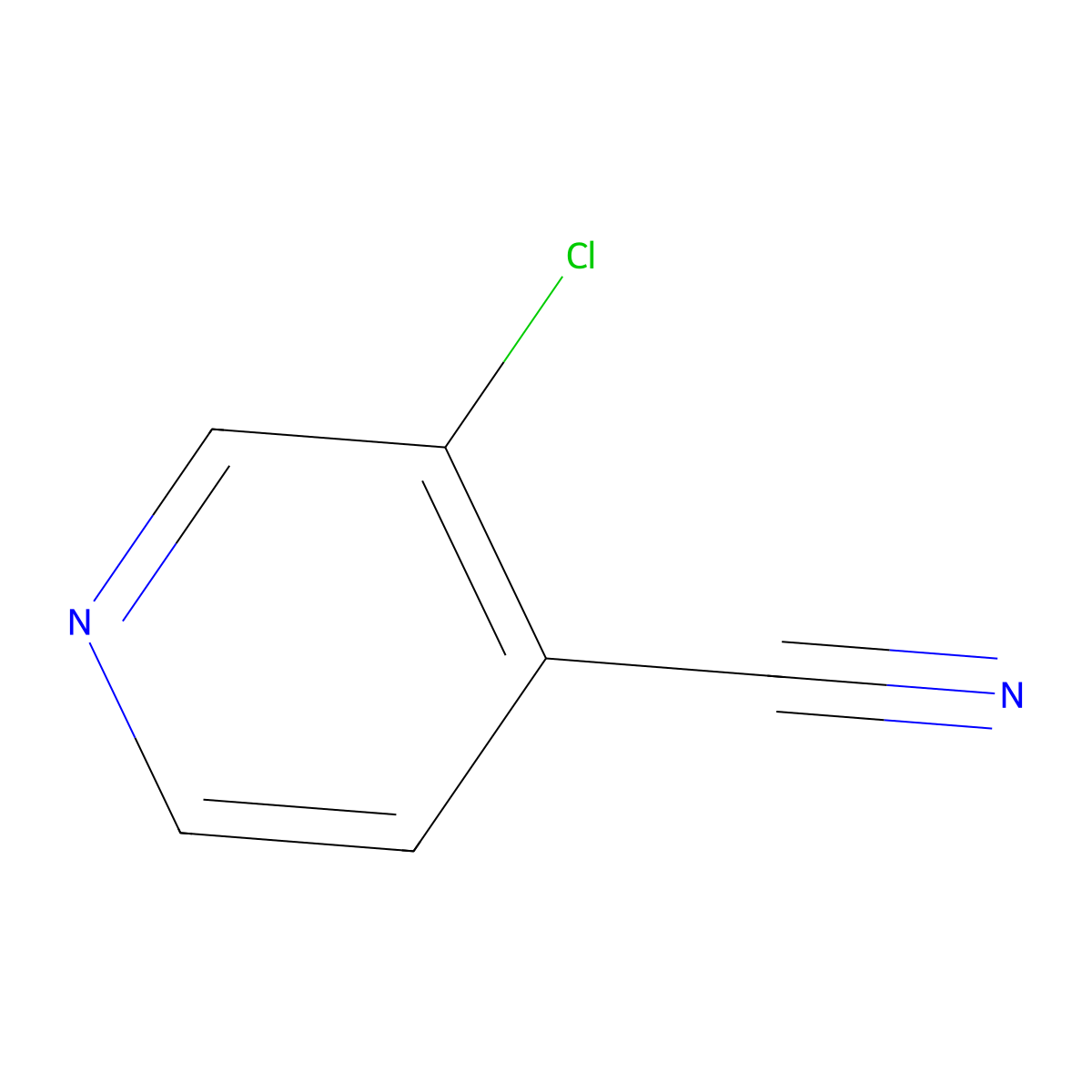 3-Chloropyridine-4-carbonitrile molecular structure, CAS 68325-15-5
