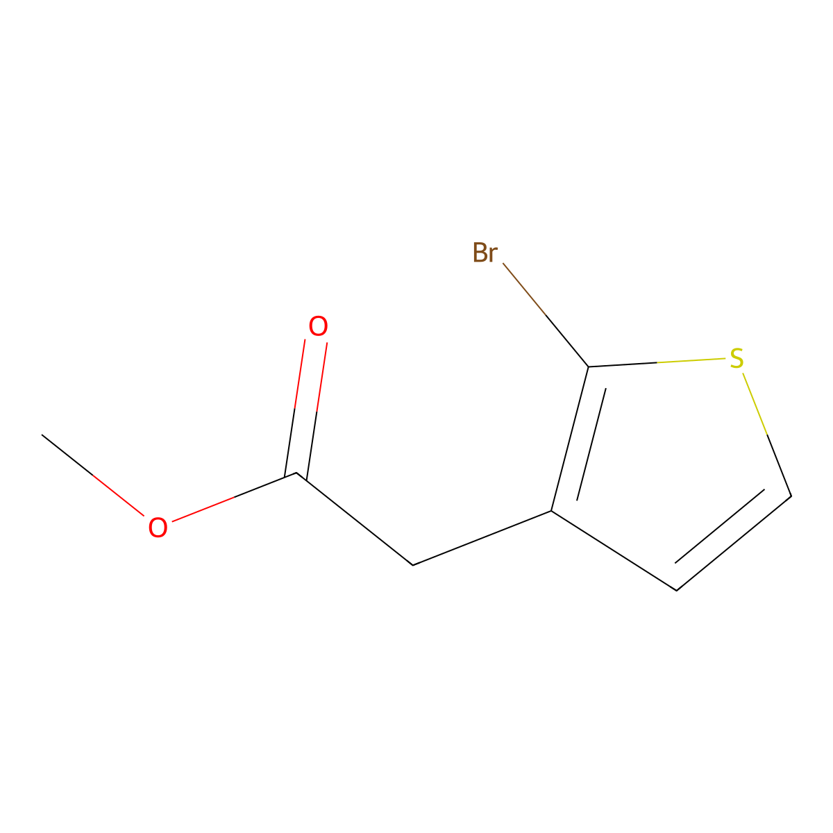Methyl 2-(2-bromothiophen-3-yl)acetate molecular structure, CAS 683251-61-8