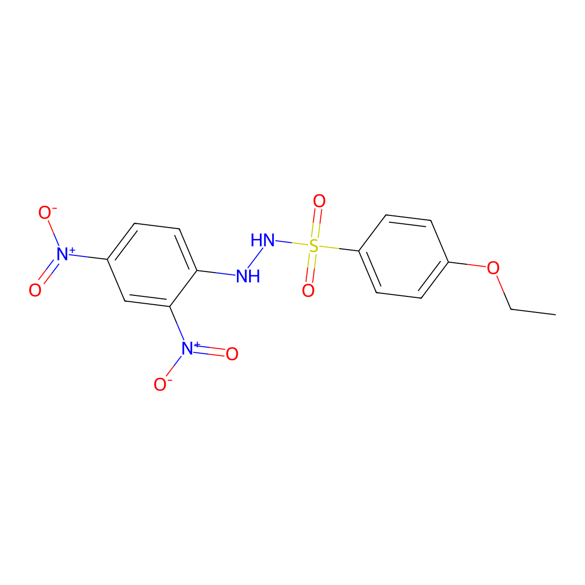 N'-(2,4-dinitrophenyl)-4-ethoxybenzenesulfonohydrazide molecular structure, CAS 683259-20-3