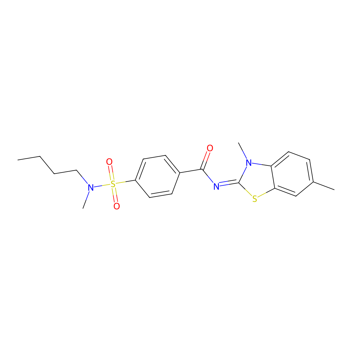 (E)-4-(N-butyl-N-methylsulfamoyl)-N-(3,6-dimethylbenzo[d]thiazol-2(3H)-ylidene)benzamide molecular structure, CAS 683261-06-5