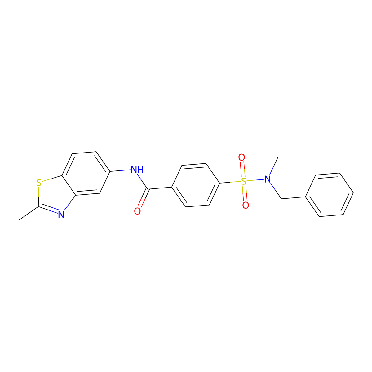4-(N-benzyl-N-methylsulfamoyl)-N-(2-methylbenzo[d]thiazol-5-yl)benzamide molecular structure, CAS 683261-44-1