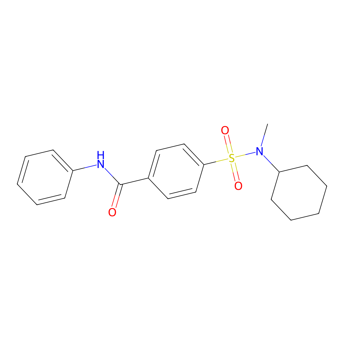 4-[cyclohexyl(methyl)sulfamoyl]-N-phenylbenzamide molecular structure, CAS 683265-58-9