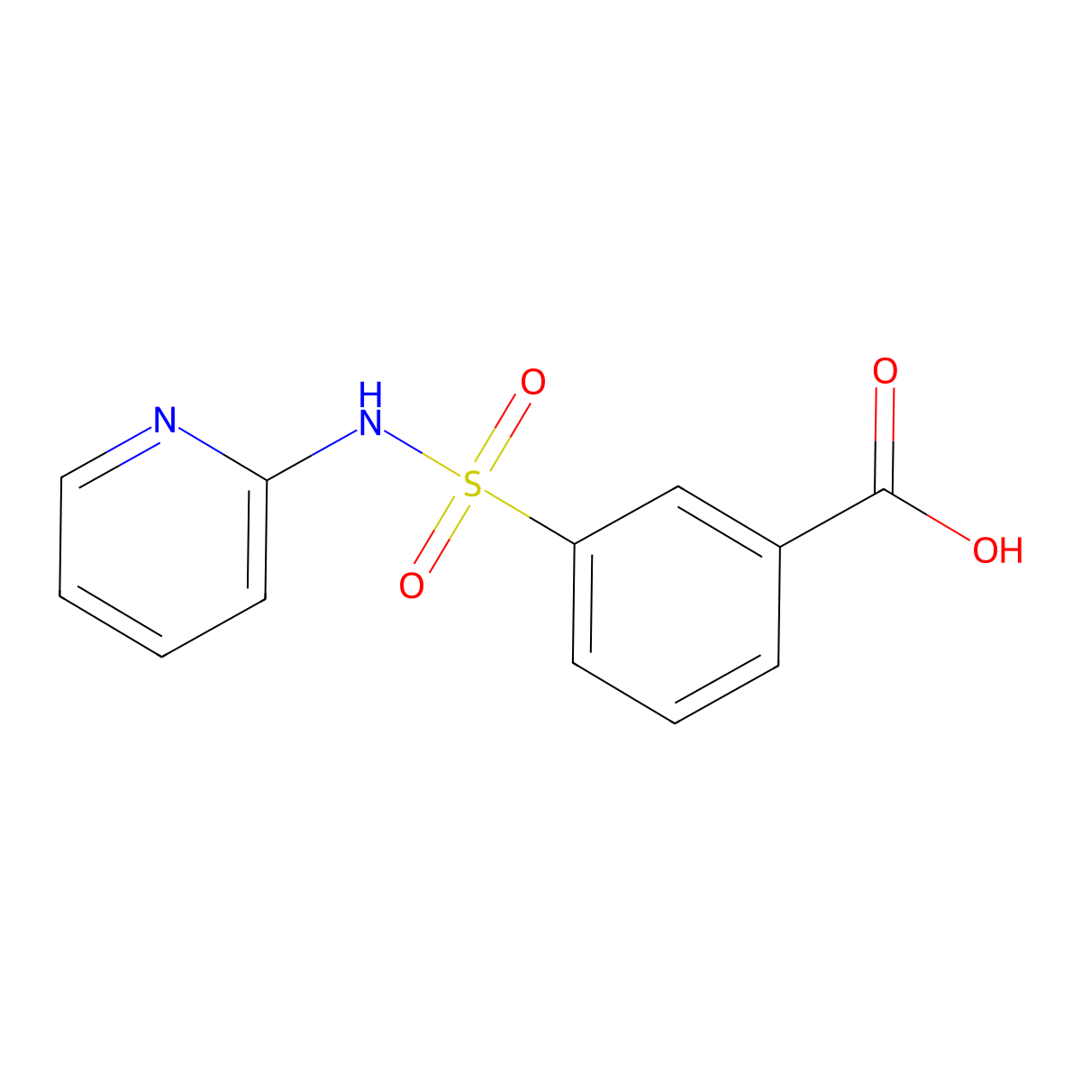 3-(Pyridin-2-ylsulfamoyl)-benzoic acid molecular structure, CAS 683265-90-9