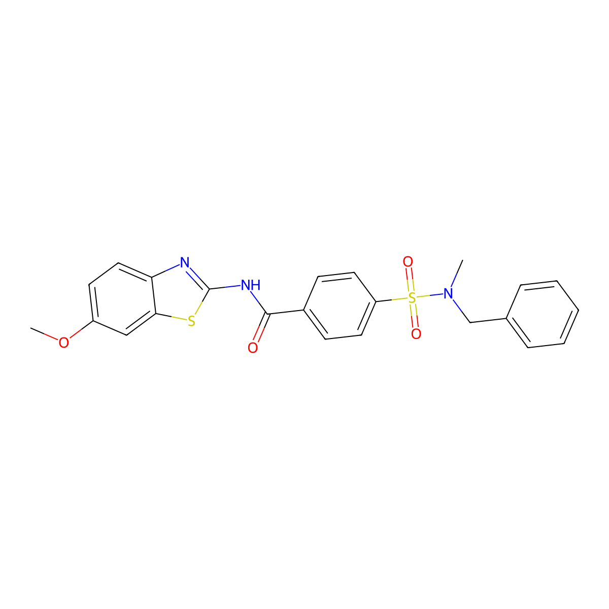 4-[benzyl(methyl)sulfamoyl]-N-(6-methoxy-1,3-benzothiazol-2-yl)benzamide molecular structure, CAS 683268-58-8