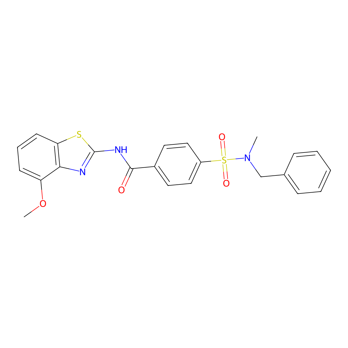 4-[benzyl(methyl)sulfamoyl]-N-(4-methoxy-1,3-benzothiazol-2-yl)benzamide molecular structure, CAS 683268-63-5