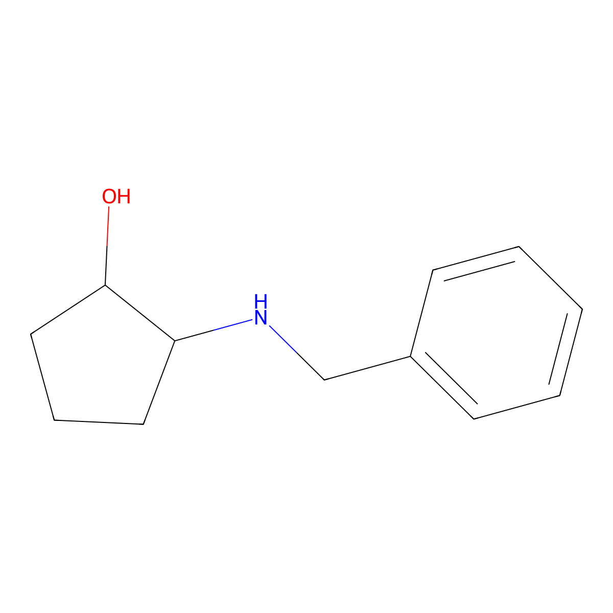 (1S,2S)-2-(benzylamino)cyclopentanol molecular structure, CAS 68327-02-6