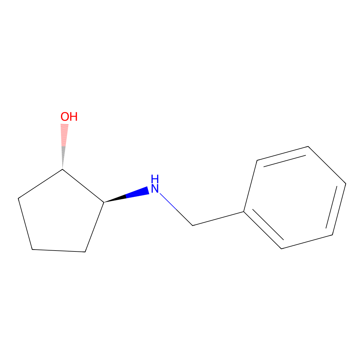 (1S,2S)-2-(benzylamino)cyclopentanol molecular structure, CAS 68327-02-6