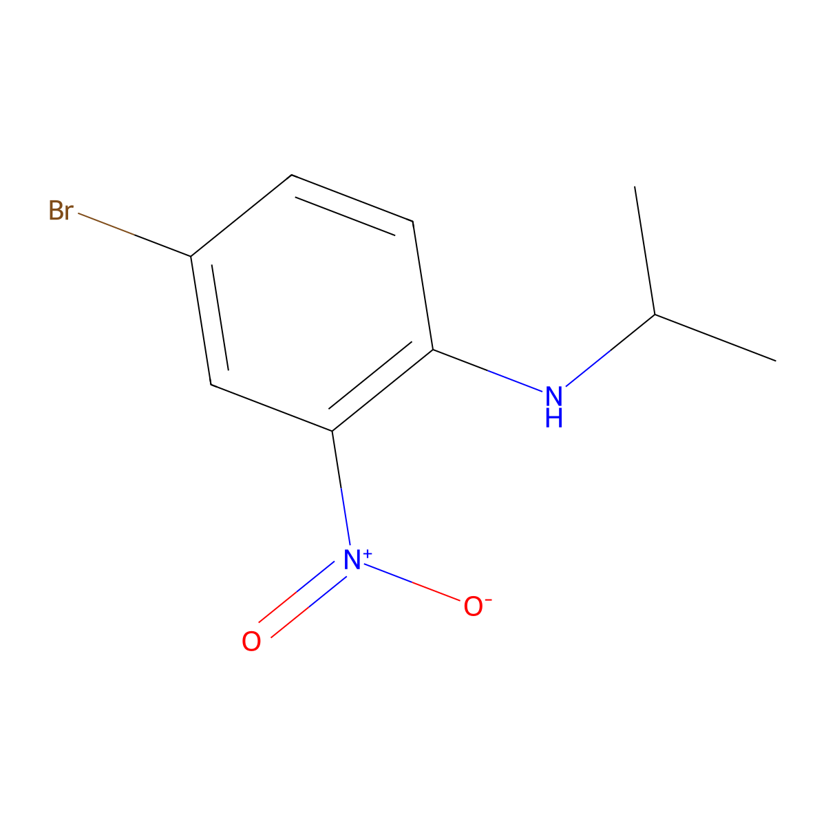 N-Isopropyl 4-bromo-2-nitroaniline molecular structure, CAS 683274-50-2