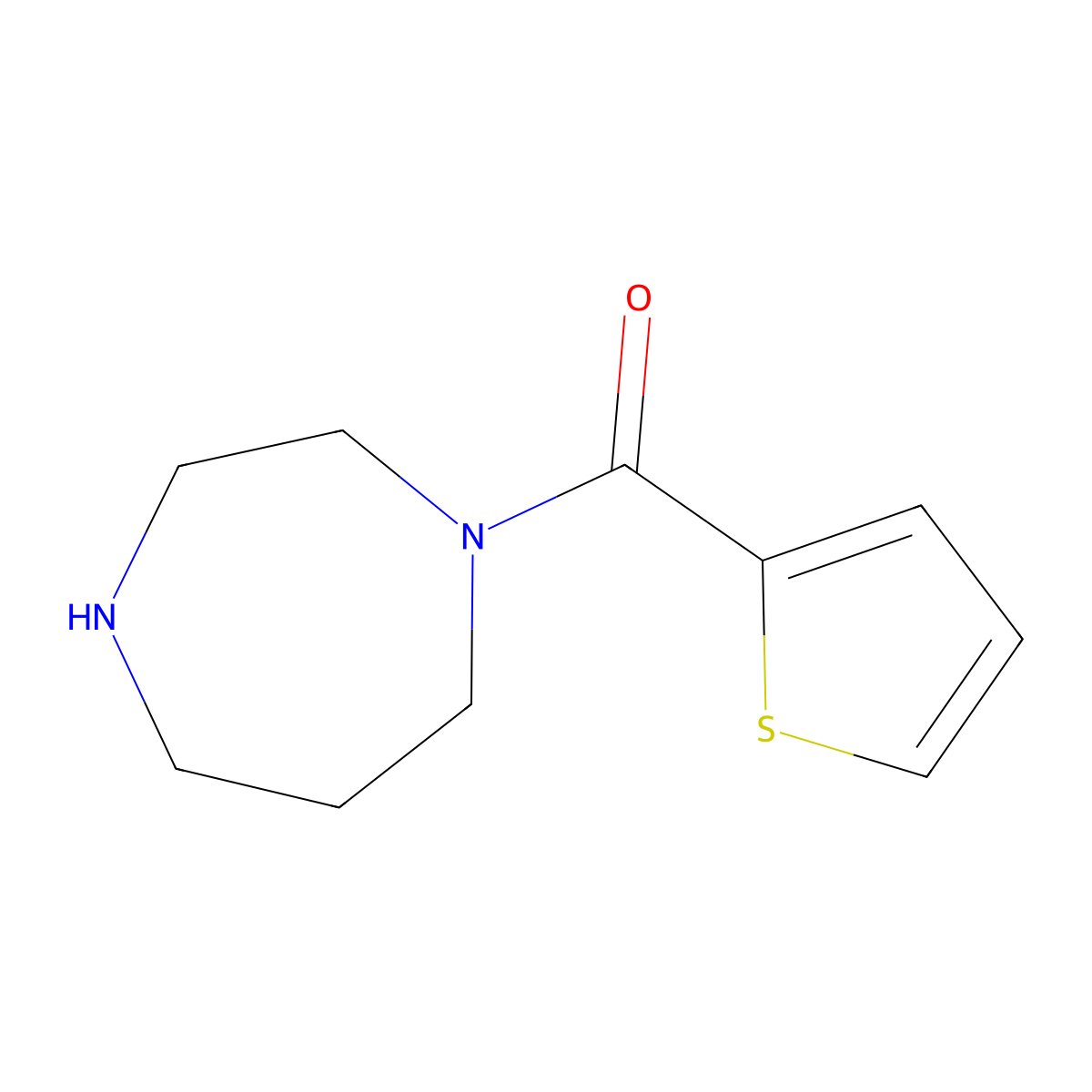 (1,4-Diazepan-1-yl)(thiophen-2-yl)methanone molecular structure, CAS 683274-51-3