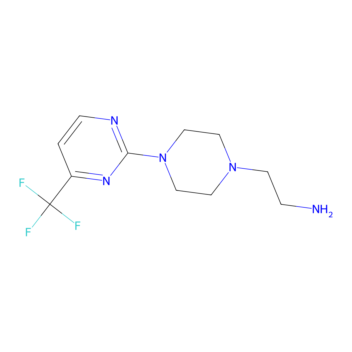 2-{4-[4-(Trifluoromethyl)pyrimidin-2-YL]piperazin-1-YL}ethanamine molecular structure, CAS 683274-53-5